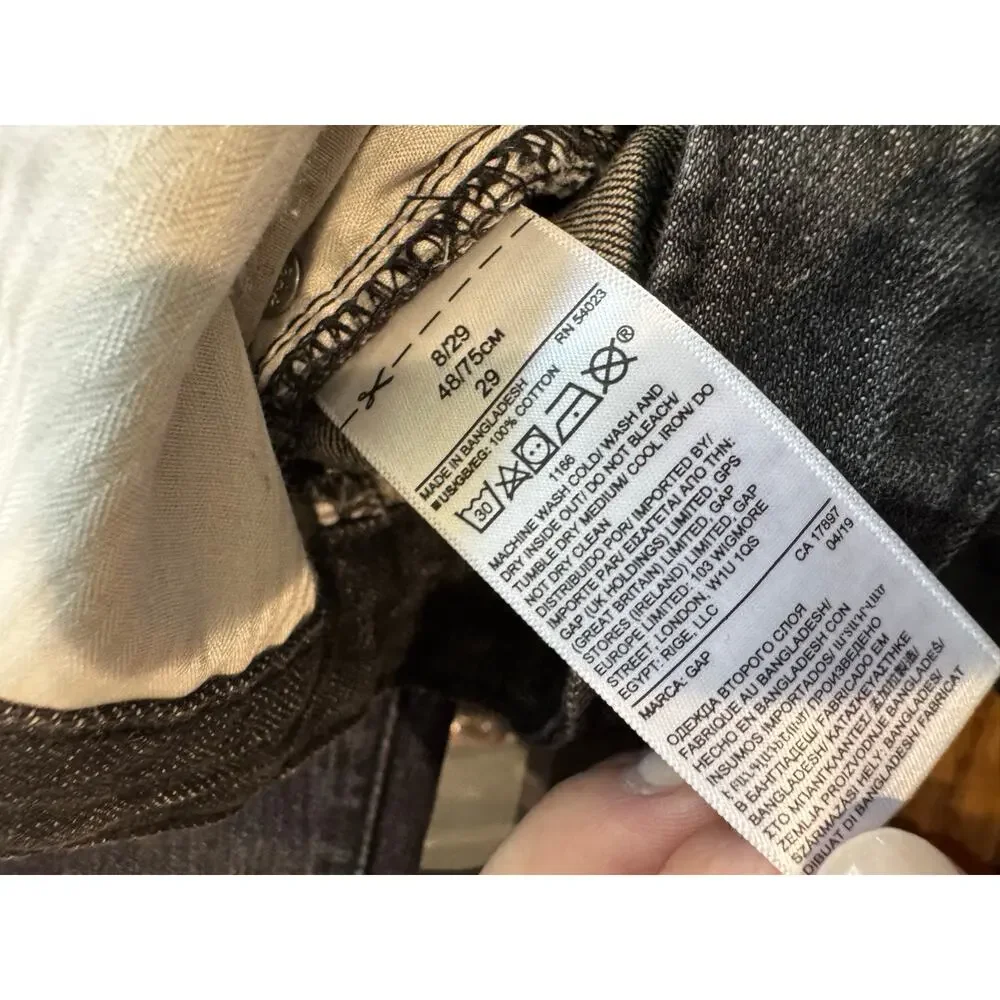 Gap Women’s‎ Boyfriend Fit Jeans Dark Wash Cuffed 8/29 Relaxed Denim